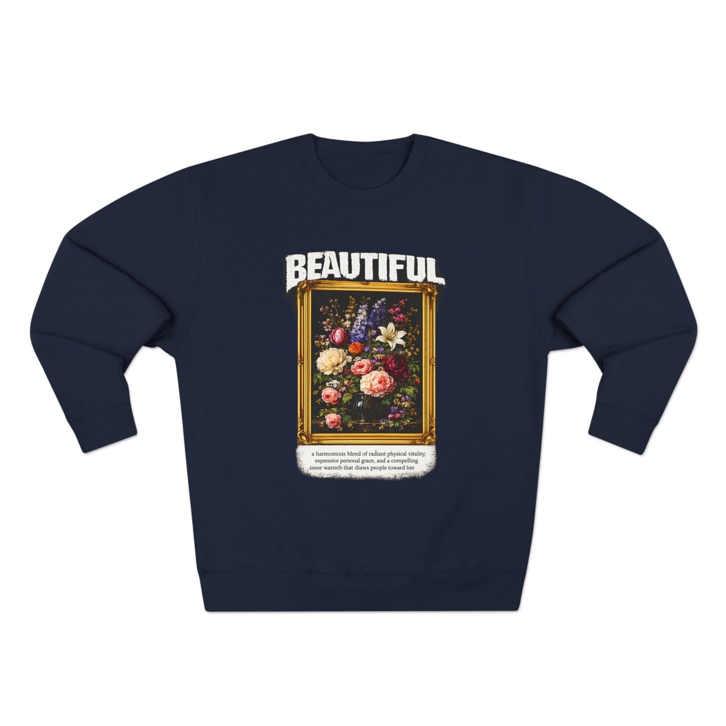 Vintage Flower Painting Sweatshirt - Romantic Art Graphic Pullover