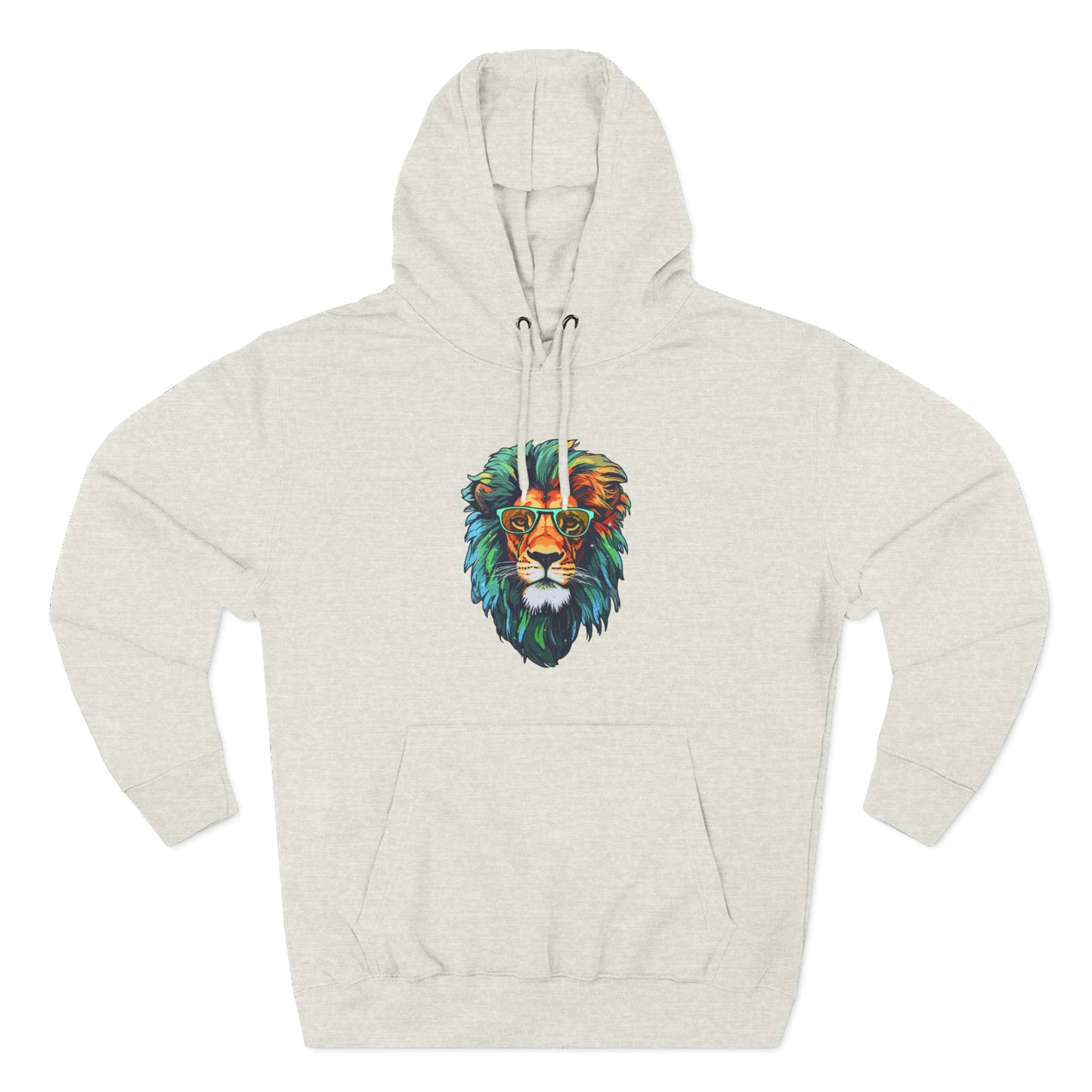 Intelligent Lion Graphic Hoodie – Futuristic Cyber-Grunge Streetwear