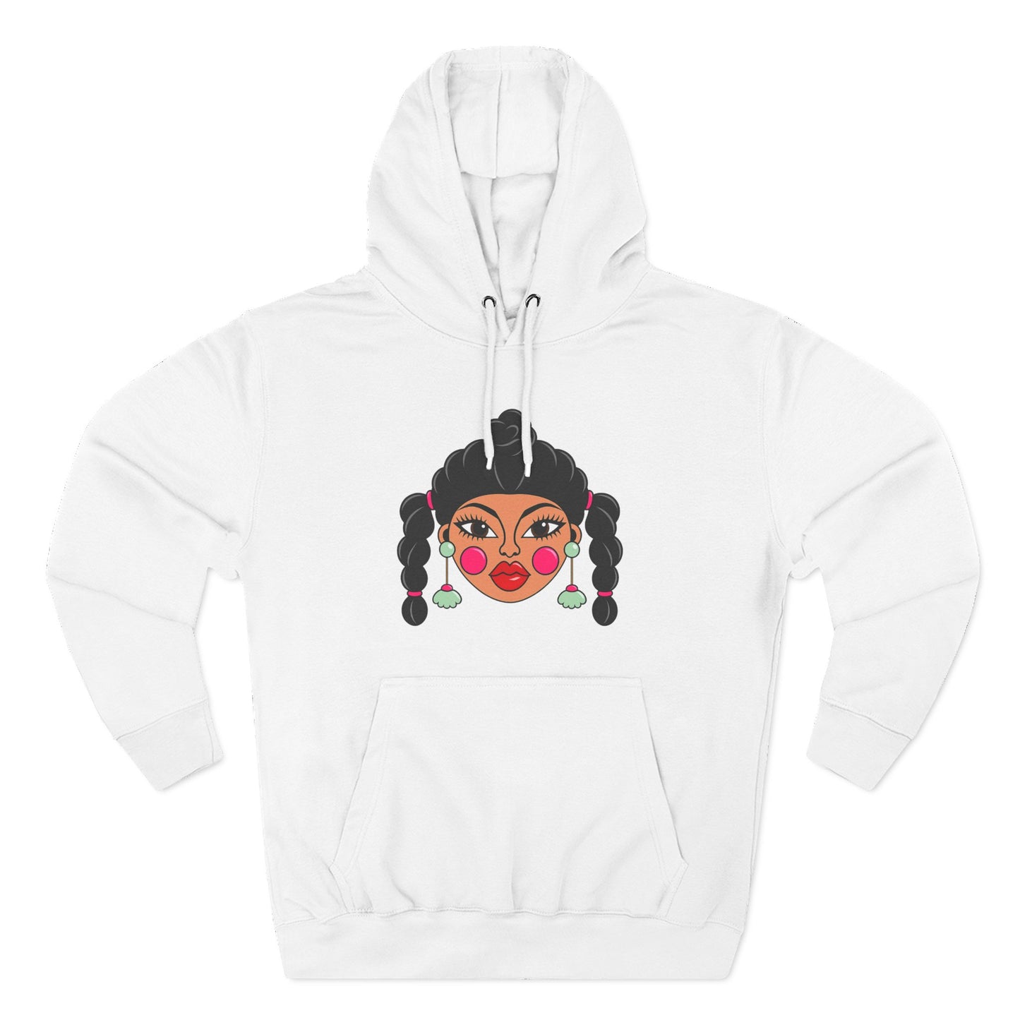 Cyber Portrait Graphic Hoodie – Y2K Aesthetic Pullover