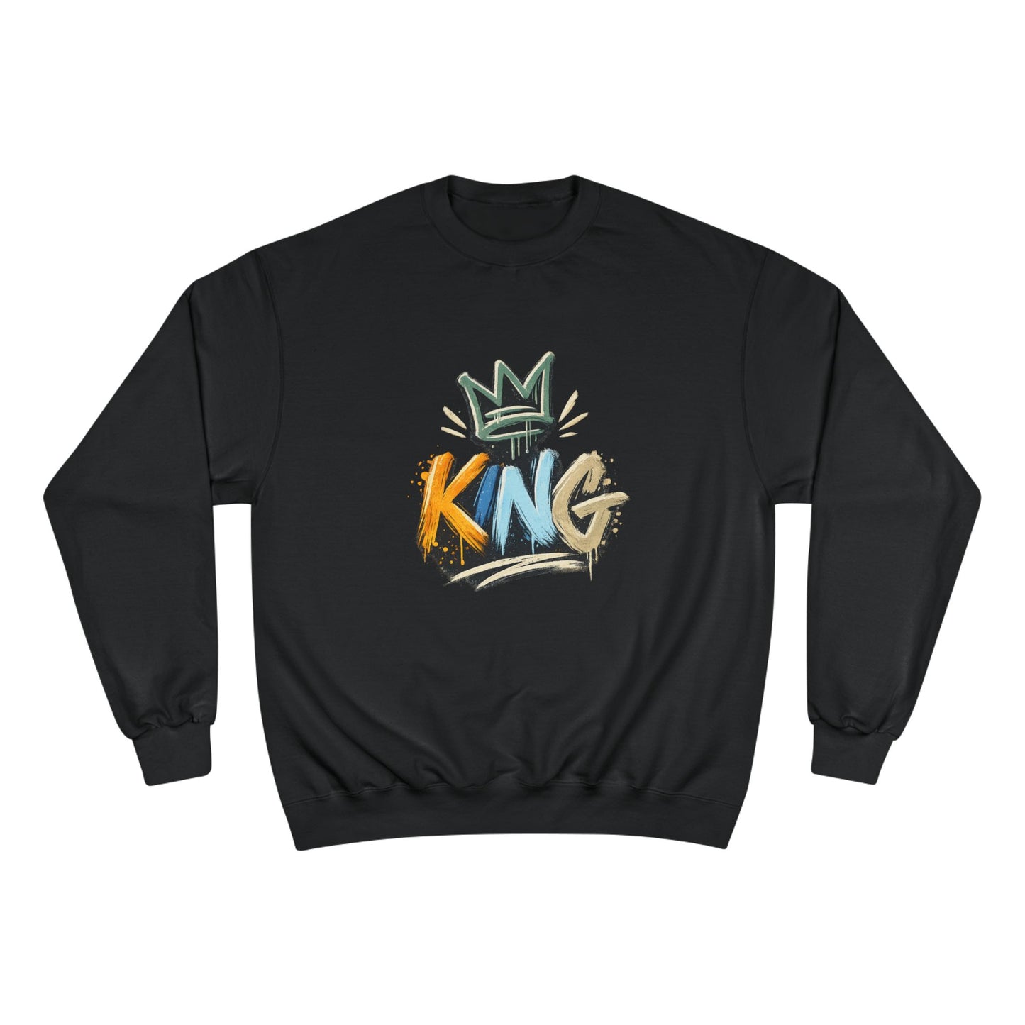 Champion King Graffiti Sweatshirt - Urban Street Art Graphic Crewneck