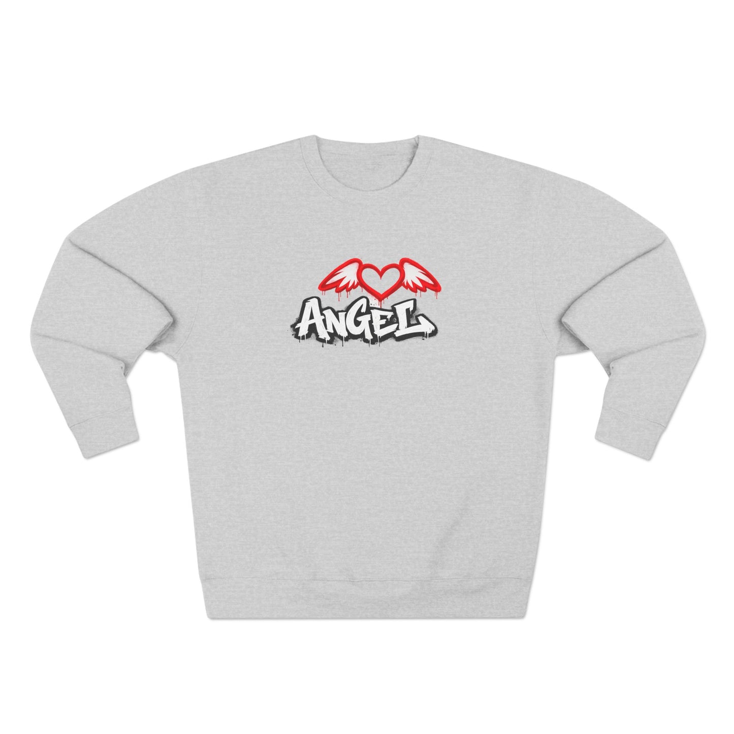 Fire Angel Graphic Sweatshirt - Y2K Streetwear Grunge Aesthetic Crewneck