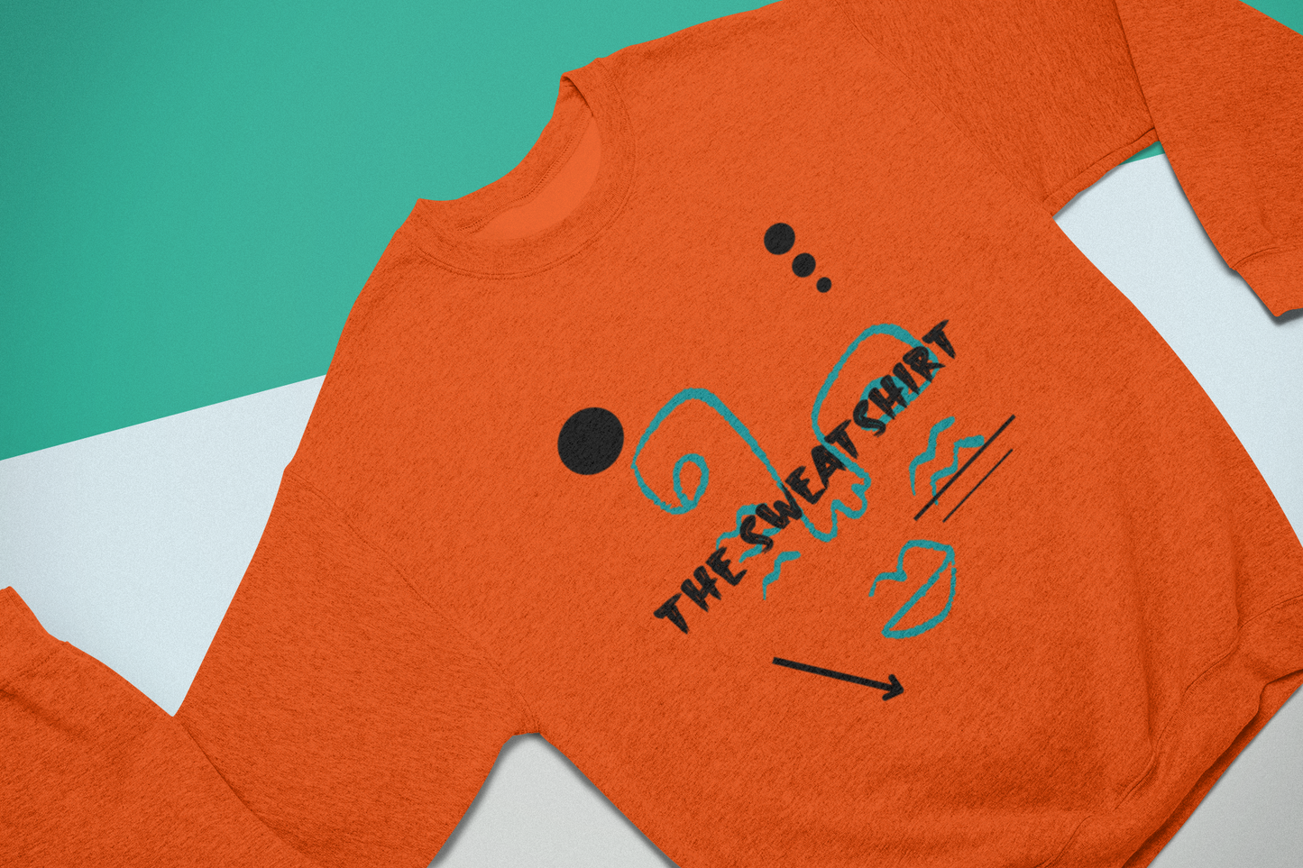 Orange Abstract Sweatshirt