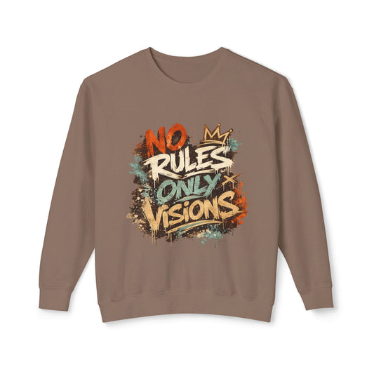 No Rules Crewneck – Cyber-Y2K Visionary  Sweatshirt