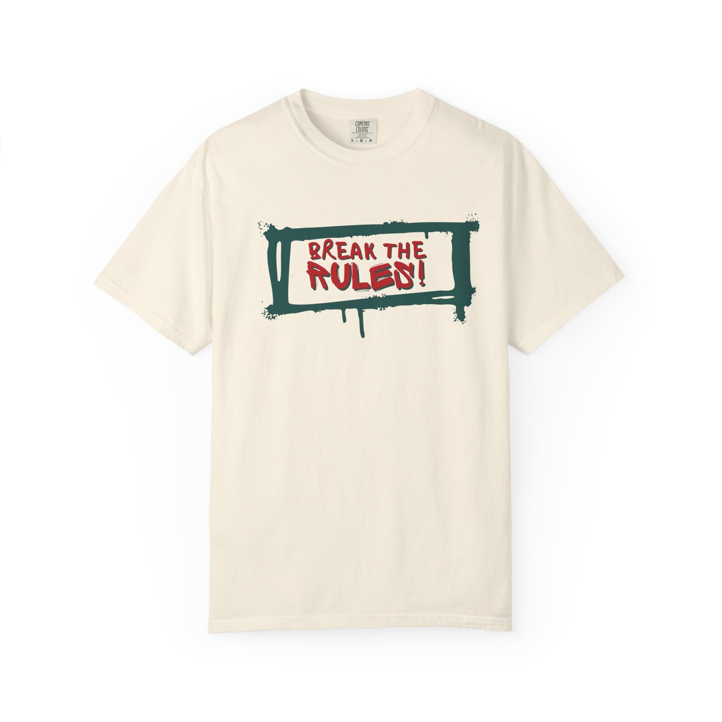 Break The Rules Typographic Tee – Minimalist Modern Statement Shirt