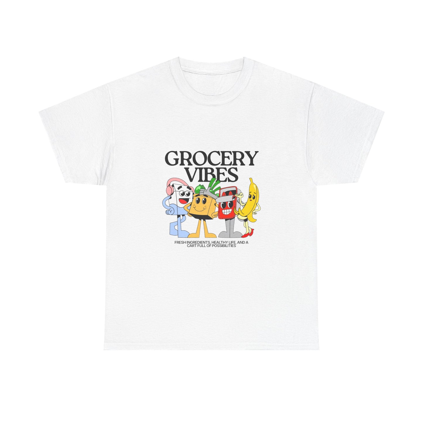 Grocery Vibes Retro Graphic Tee – Vintage Market Aesthetic Unisex Shirt
