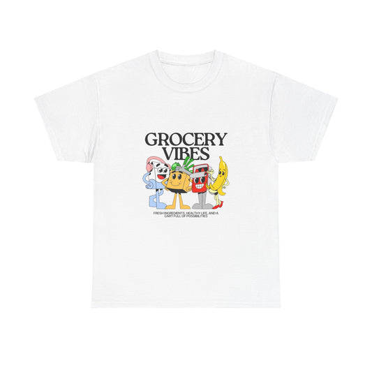 Grocery Vibes Retro Graphic Tee – Vintage Market Aesthetic Unisex Shirt