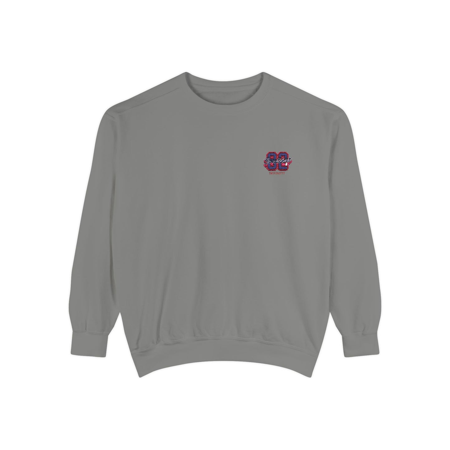 University Embroidered Sweatshirt - Vintage Aesthetic Varsity Crewneck