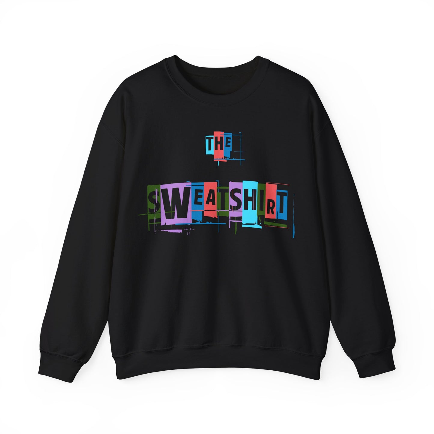 Colorful Scratch Out Sweatshirt – Creative Pop Art Unisex Pullover