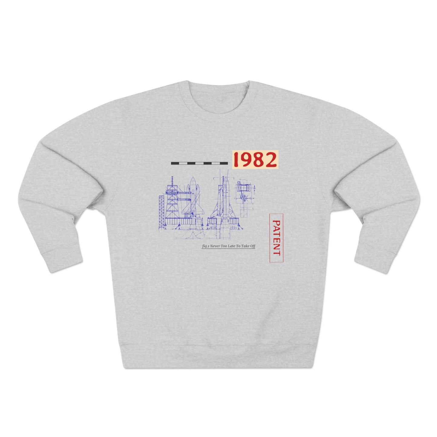Retro Patent Blueprint Sweatshirt – Vintage Schematic Unisex Crewneck