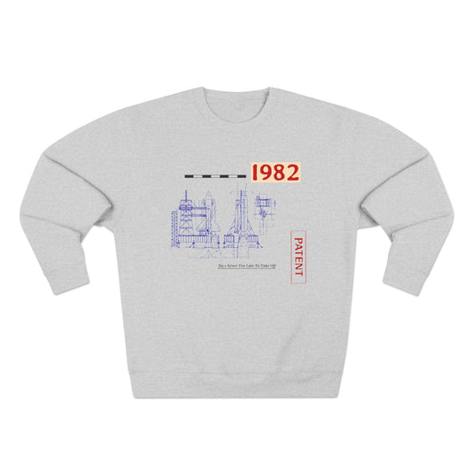 Retro Patent Blueprint Sweatshirt – Vintage Schematic Unisex Crewneck