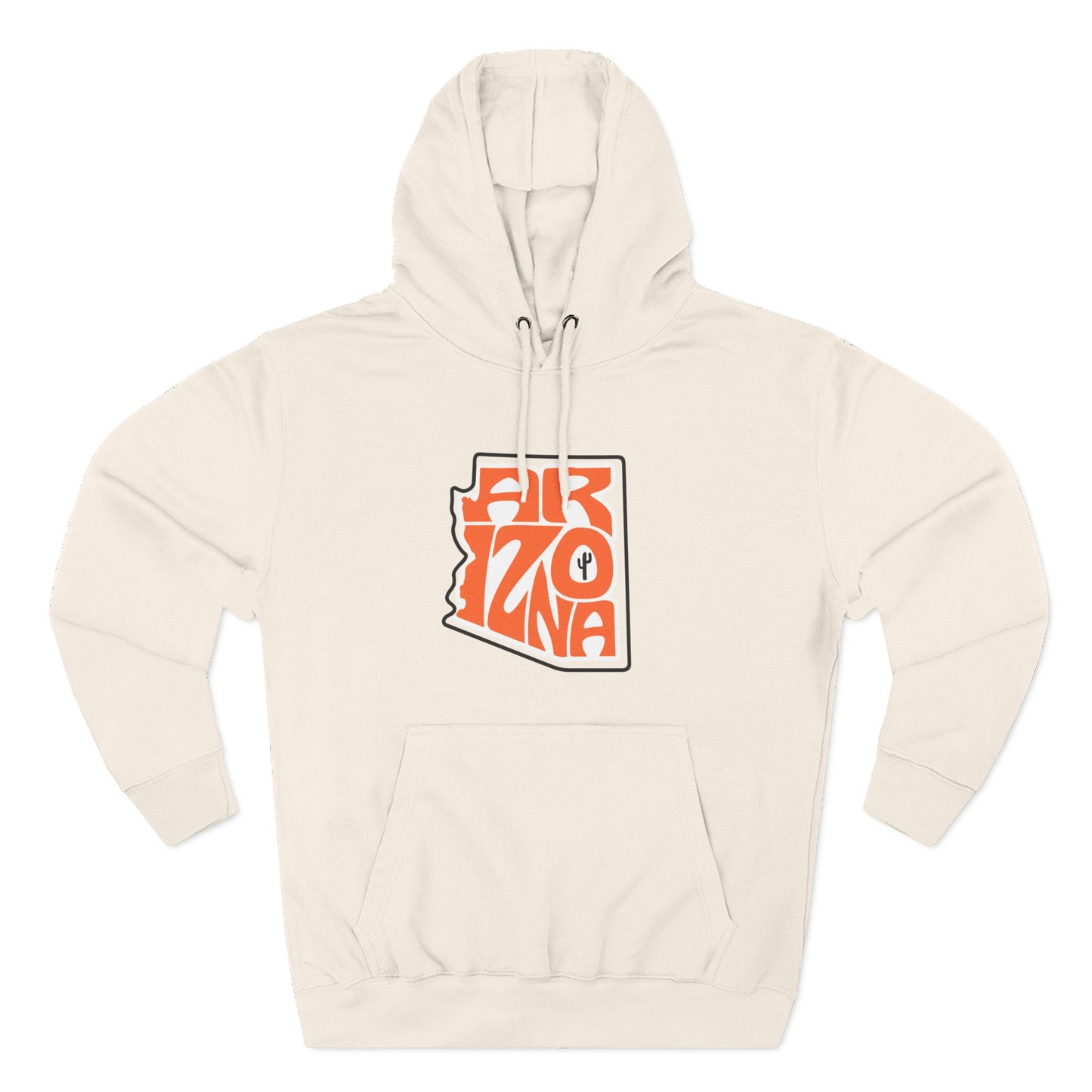 Arizona State Outline Hoodie - Minimalist Desert Graphic Pullover