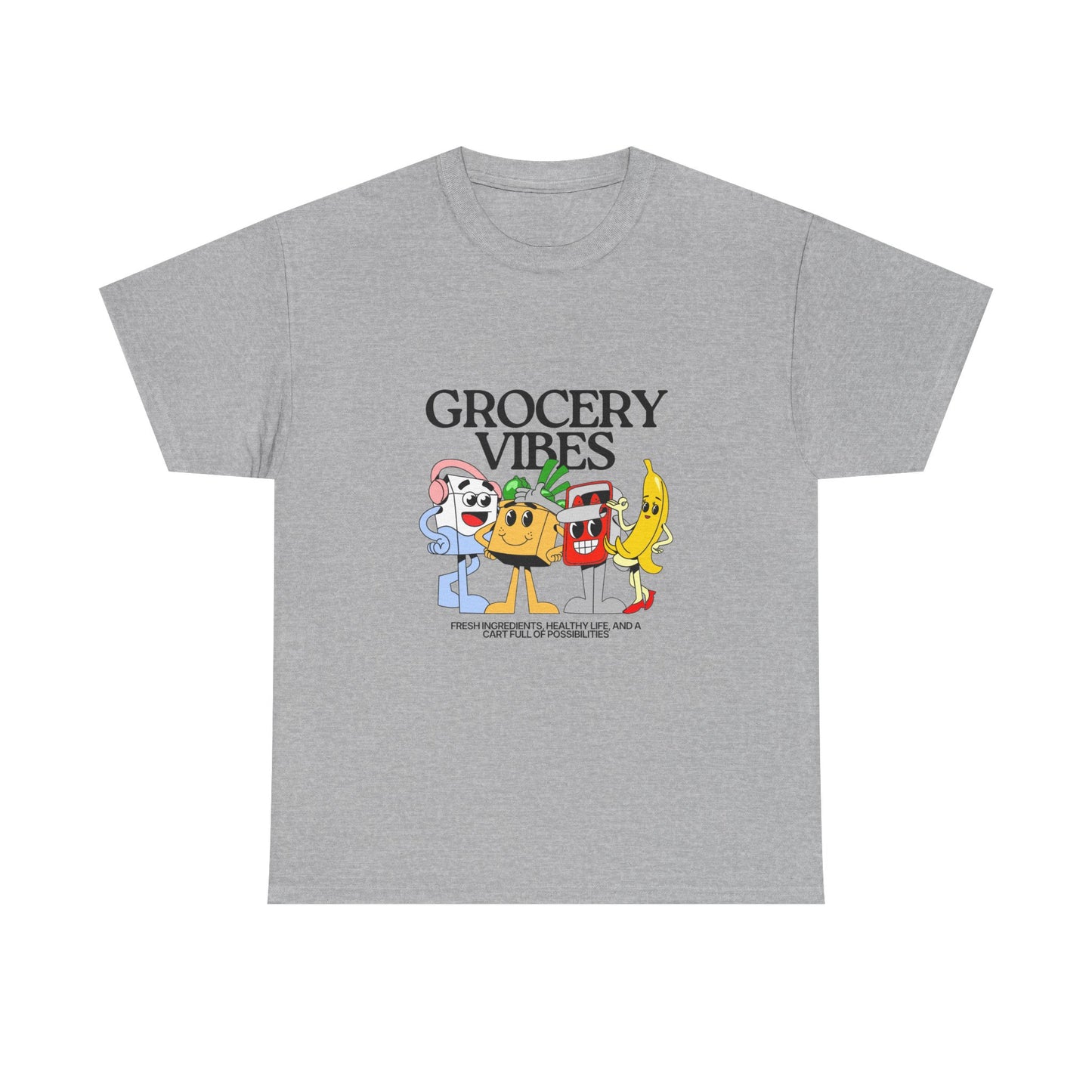 Grocery Vibes Retro Graphic Tee – Vintage Market Aesthetic Unisex Shirt