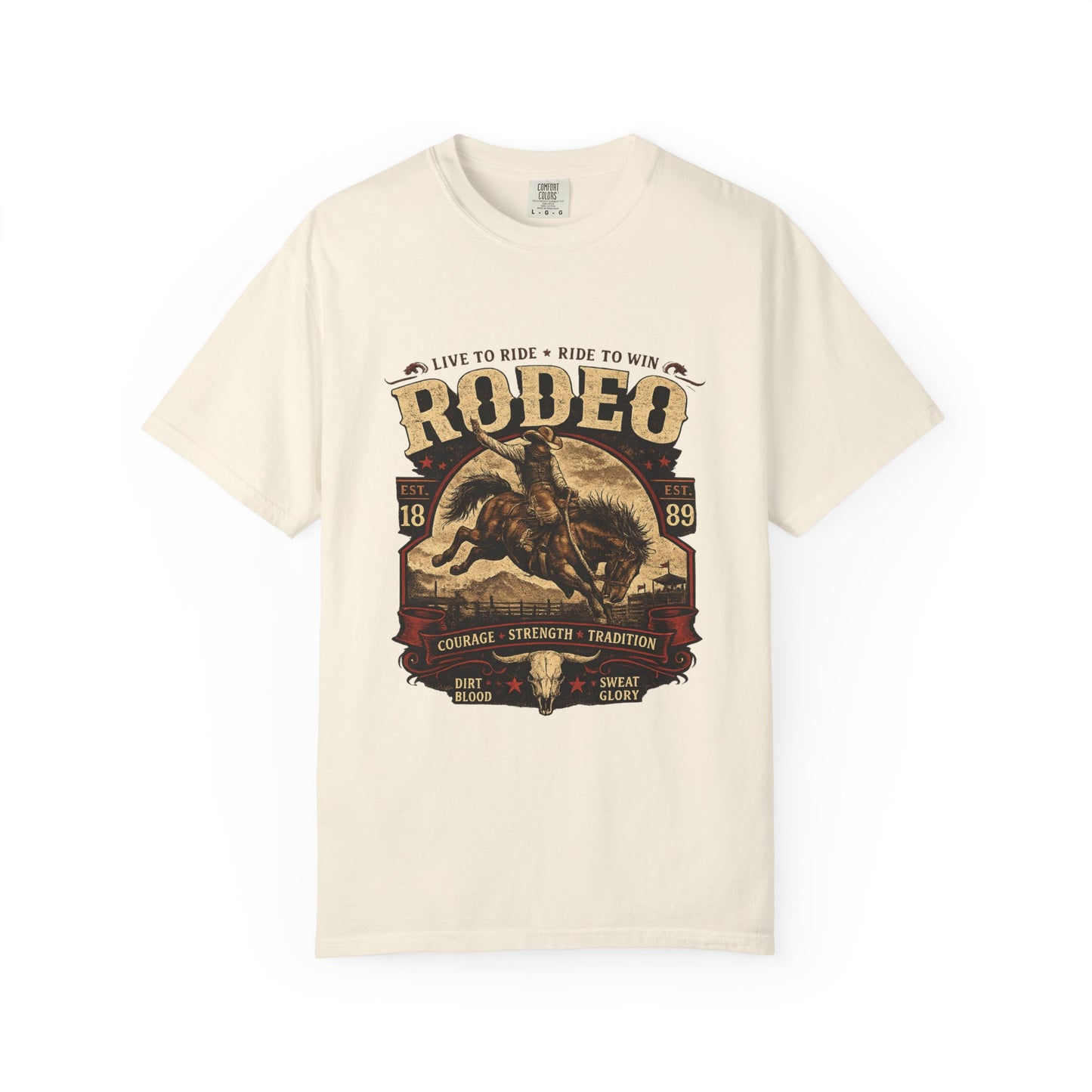 Rodeo Bull Rider Graphic Tee – Western Core Streetwear T-Shirt
