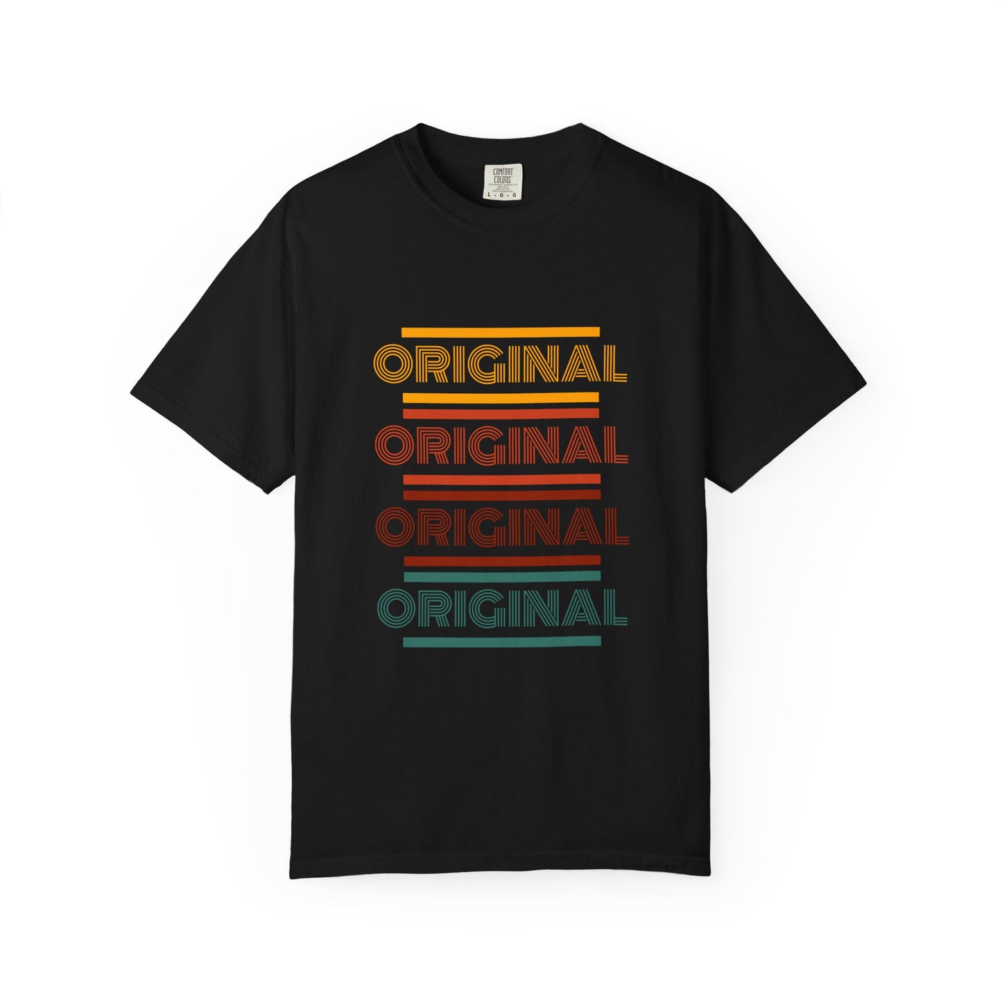 Original Retro Repeat Graphic Tee – Vintage Wavy Unisex T-Shirt