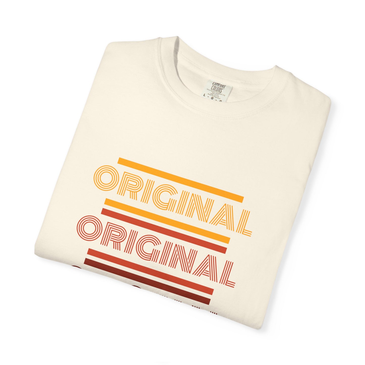 Original Retro Repeat Graphic Tee – Vintage Wavy Unisex T-Shirt