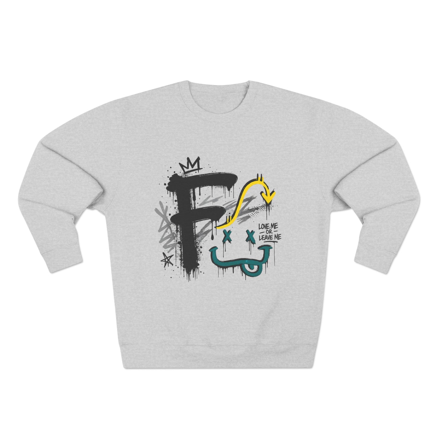 F-U Graphic Sweatshirt - Edgy Rebellious Aesthetic Streetwear Crewneck