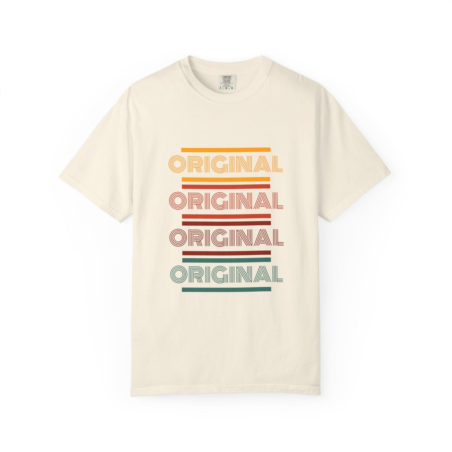 Original Retro Repeat Graphic Tee – Vintage Wavy Unisex T-Shirt