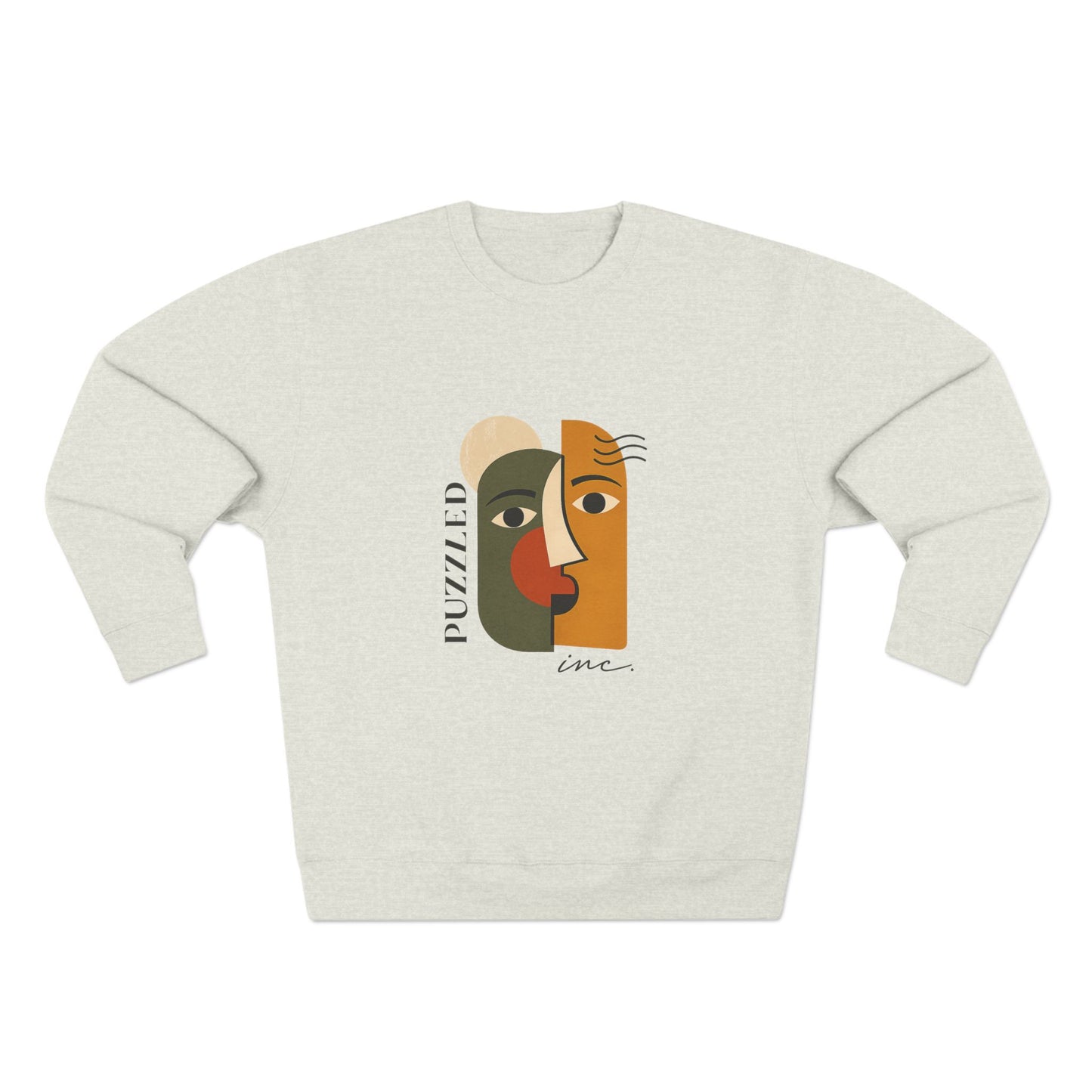 Abstract Puzzled Sweatshirt - Quirky Indie Geometric Graphic Pullover