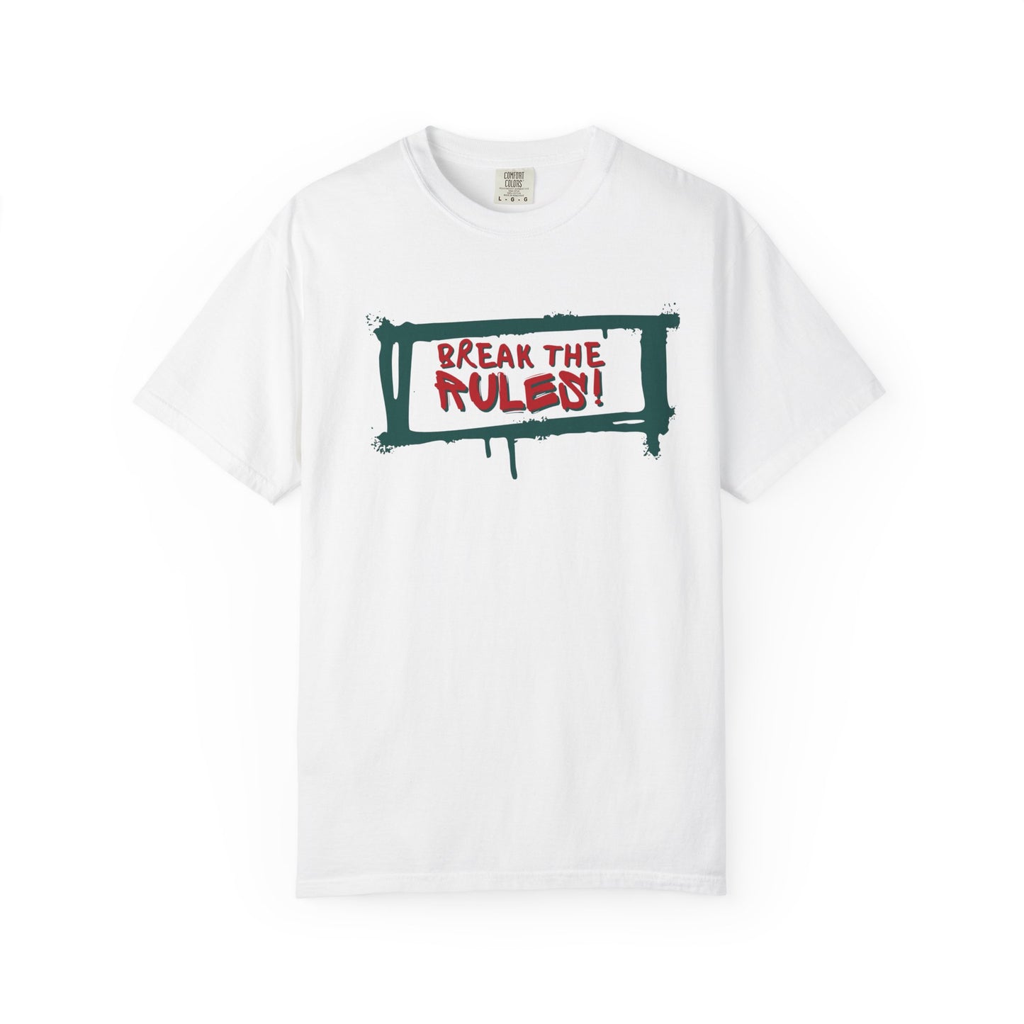 Break The Rules Typographic Tee – Minimalist Modern Statement Shirt
