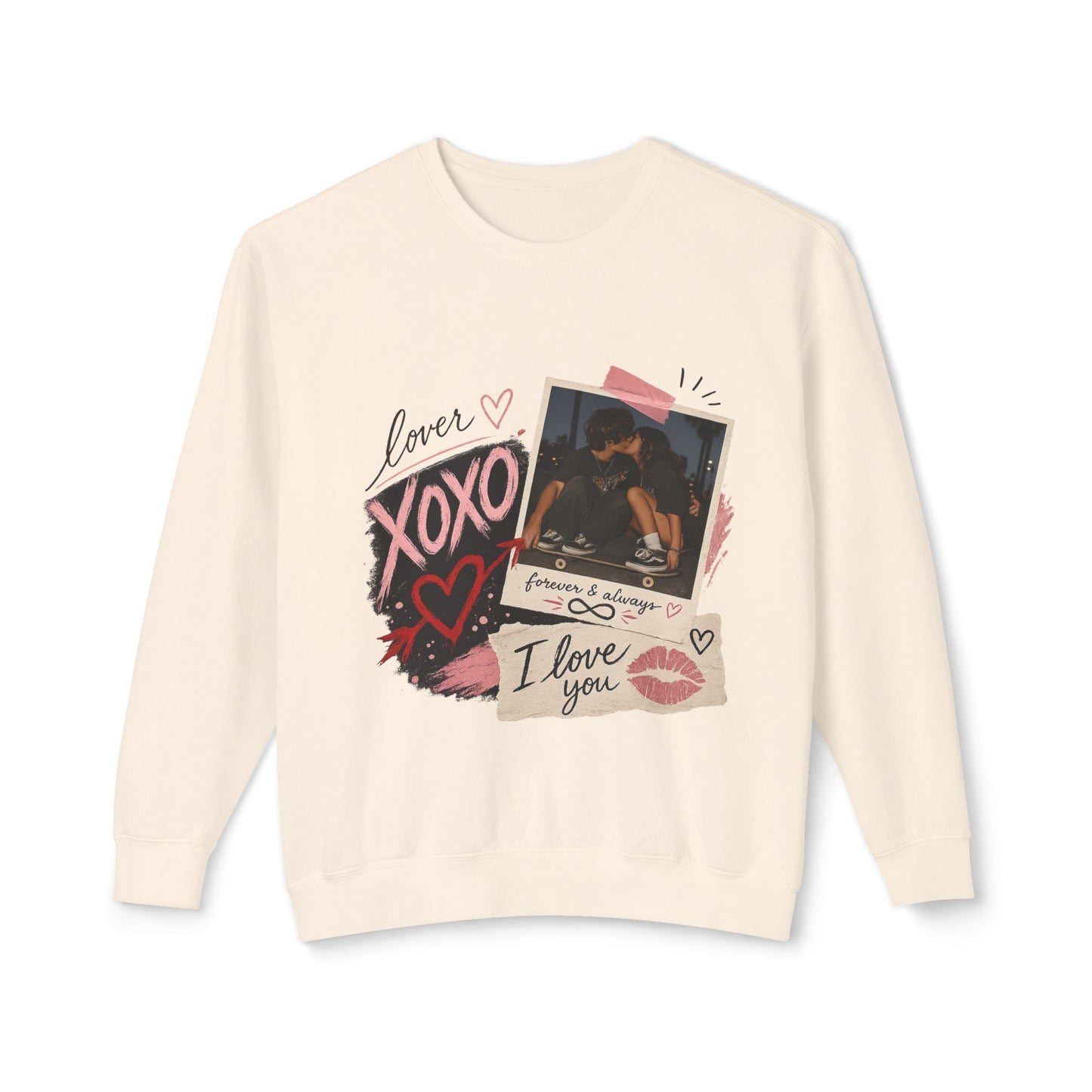 Polaroid XOXO I Love You Sweatshirt - Retro Valentine Graphic Crewneck