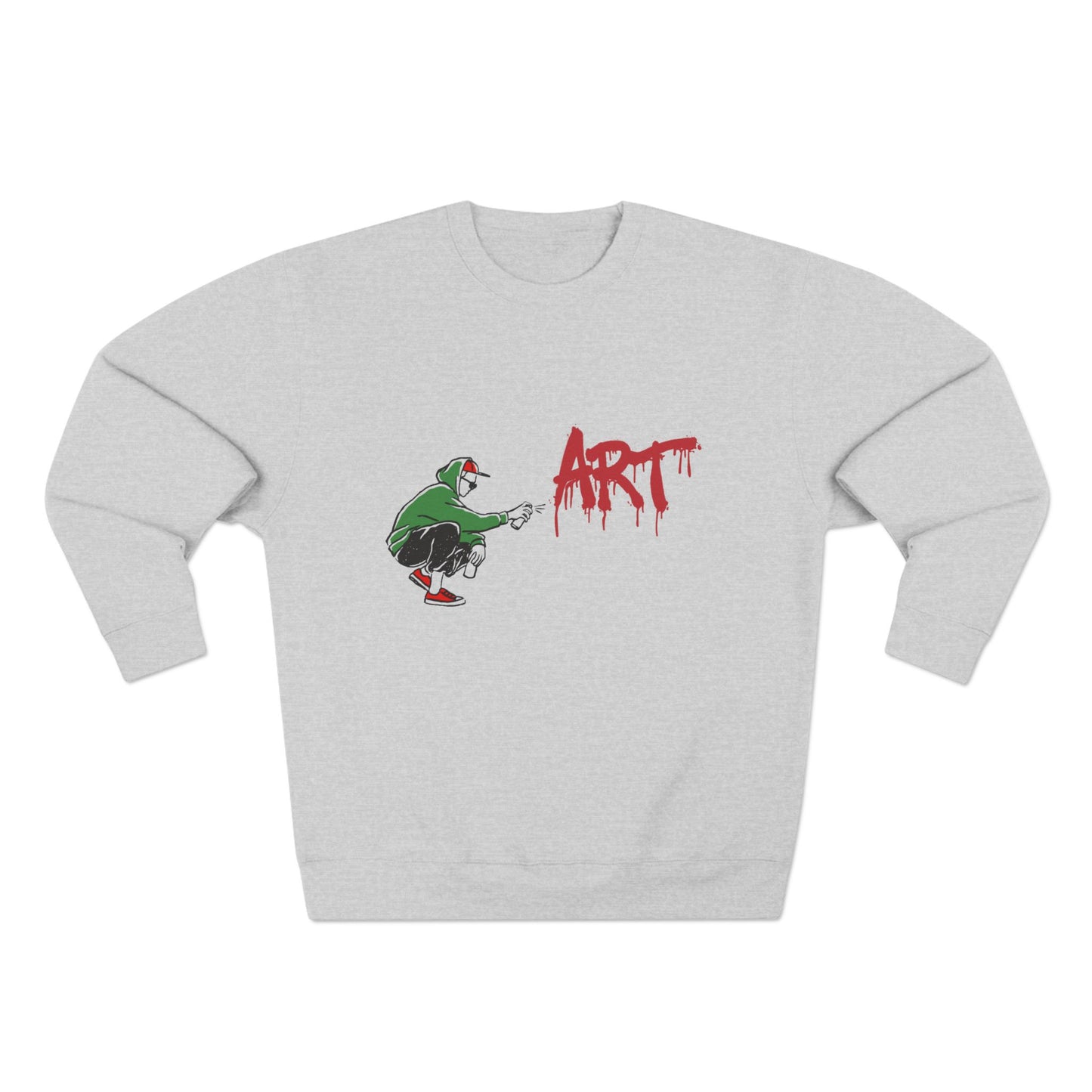 Art Graffiti Graphic Crewneck – Urban Streetwear Aesthetic Sweatshirt