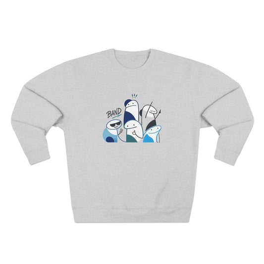 Retro Doodle Band Sweatshirt - 90s Grunge Rock Graphic Pullover