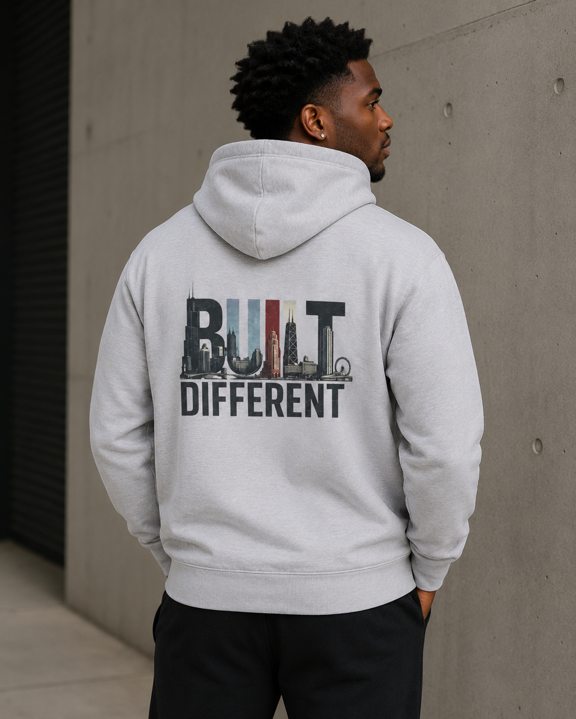 Built Different Hoodie - Skyline Edition