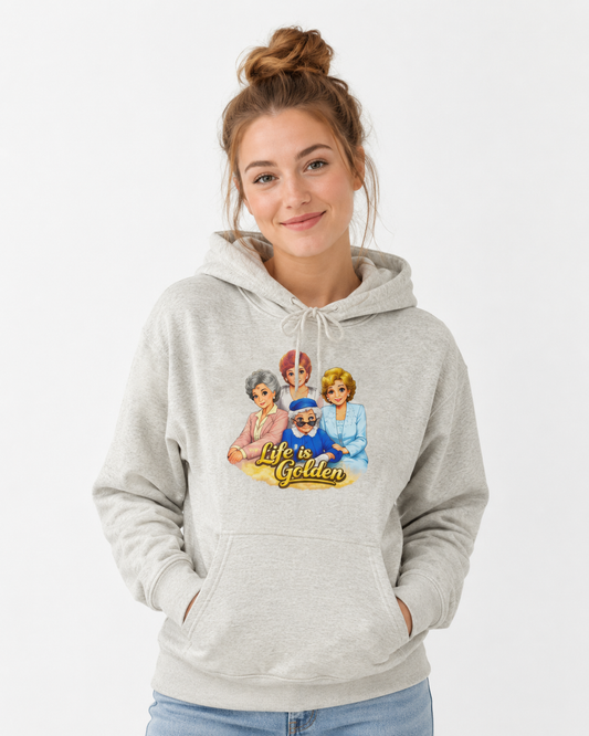 Retro Golden Girls "Life Is Golden" Graphic Hoodie