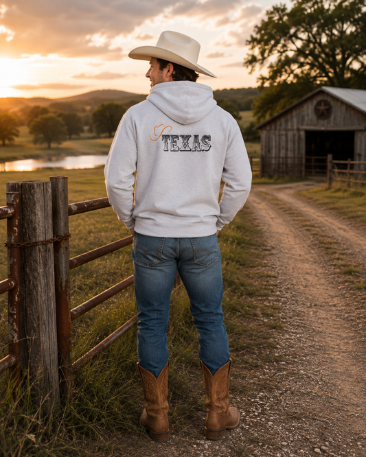 Texas Rodeo Graphic Hoodie – Vintage Western Aesthetic Streetwear