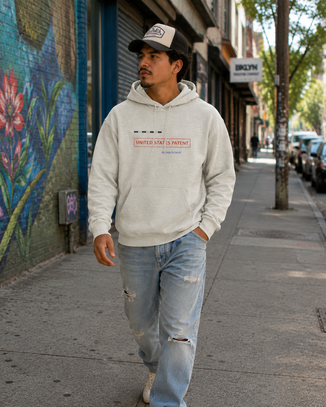 Vintage Patent Blueprint Hoodie - Historical Engineering Graphic Pullover