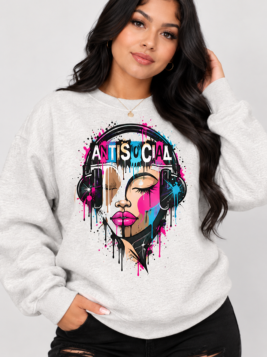 Anti-Social Graphic Sweatshirt