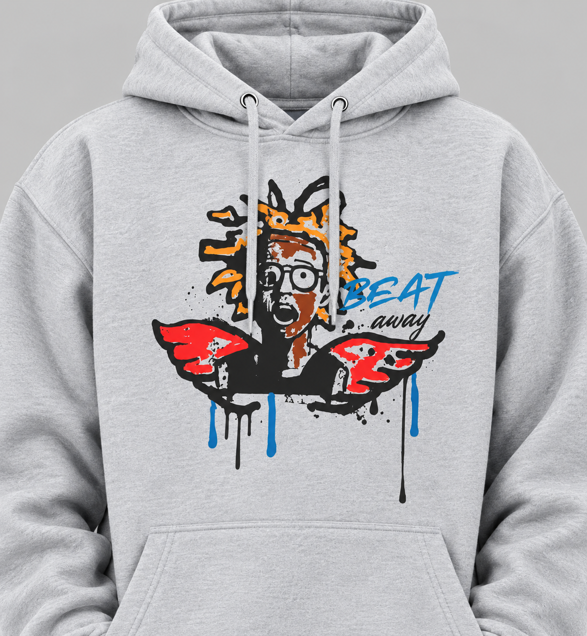 Beat Away Rhythm Streetwear Graphic Hoodie