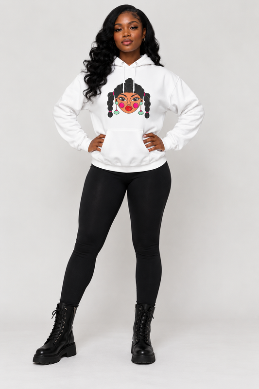Cyber Portrait Graphic Hoodie