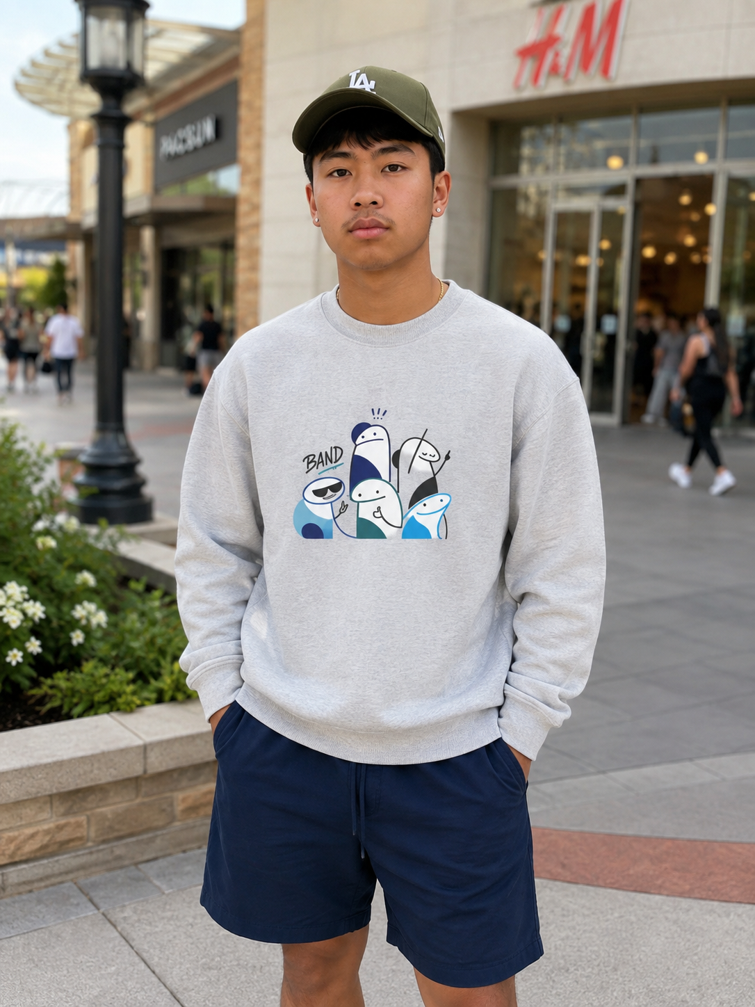 90s Retro Doodle Band Sweatshirt