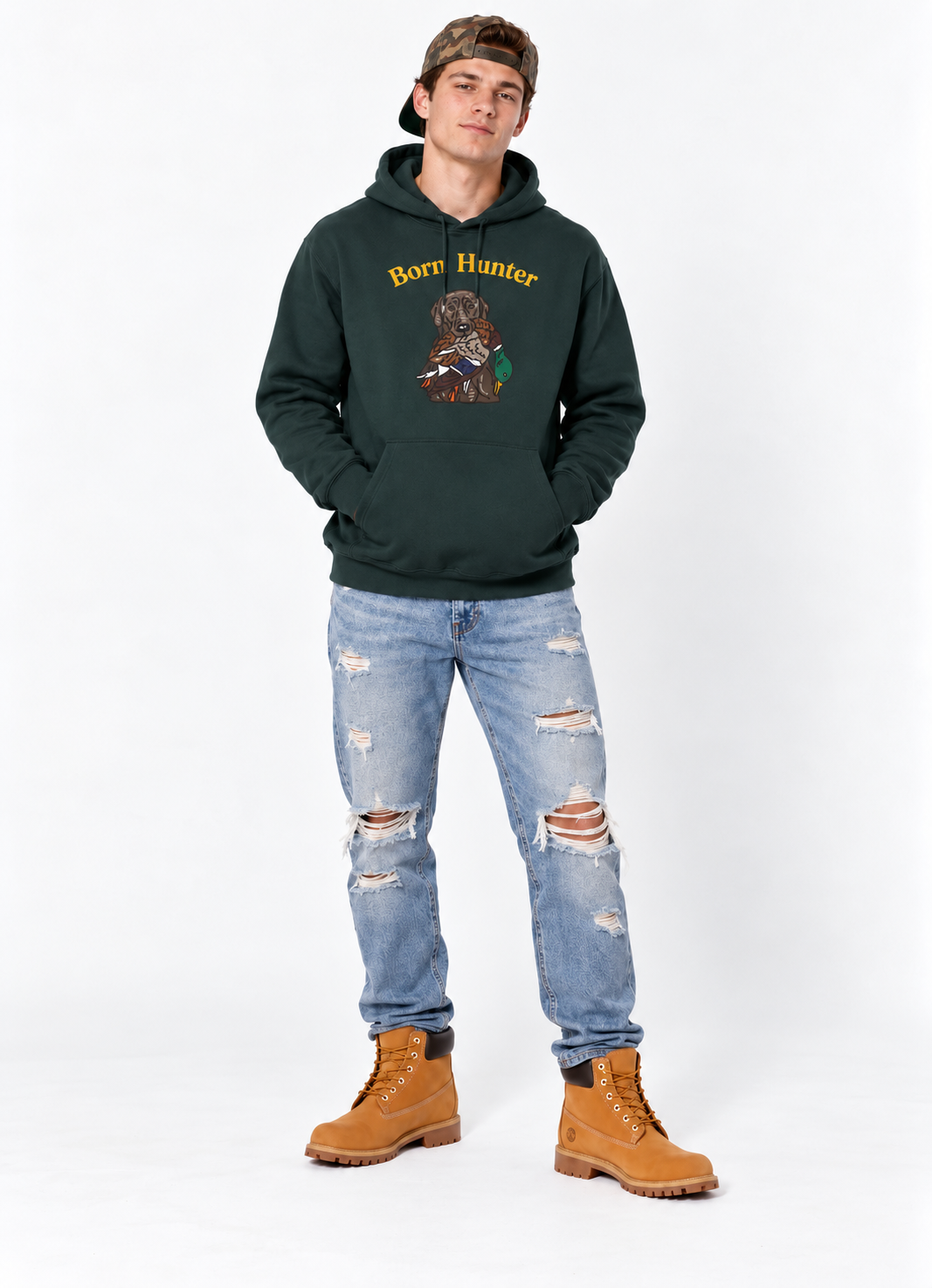 Born Hunter Graphic Hoodie