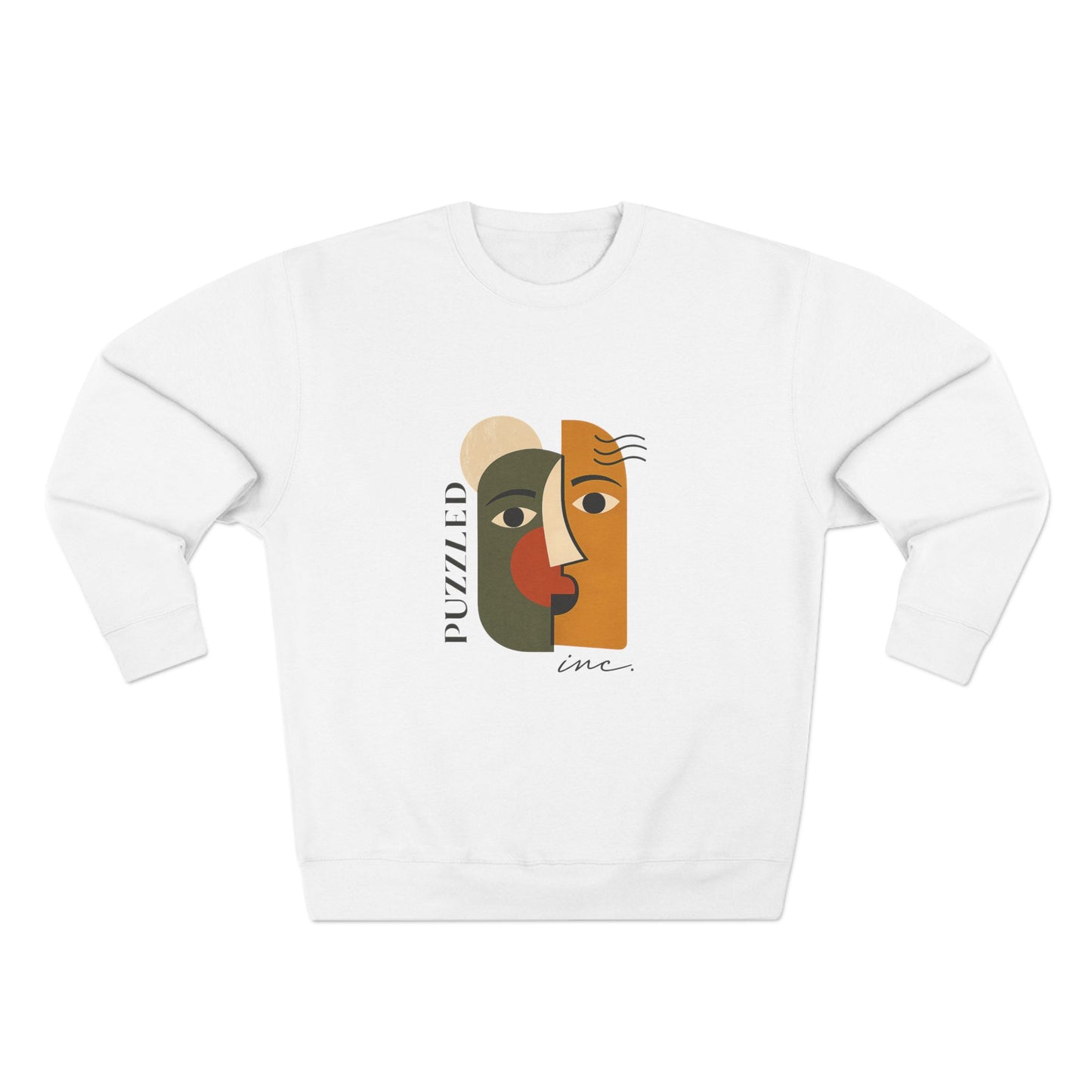 Abstract Puzzled Sweatshirt - Quirky Indie Geometric Graphic Pullover