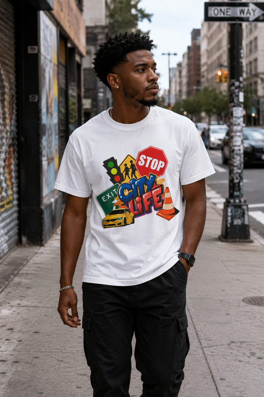 red,black,green,blue,orange,white,colorful,Tees,Tee,signs,car,cone,city,unisex,men,women,girls,boys,street