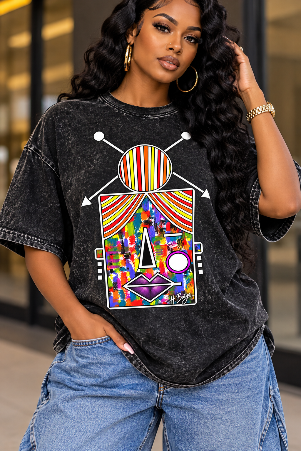 Tee,tees,black,art,unisex,trendy,artwork,artsy,hbatya,Hadassah,batya,men,women,streetwear,colorful,abstract,casual,neon,white,faded,stone,vintage,retro,gift