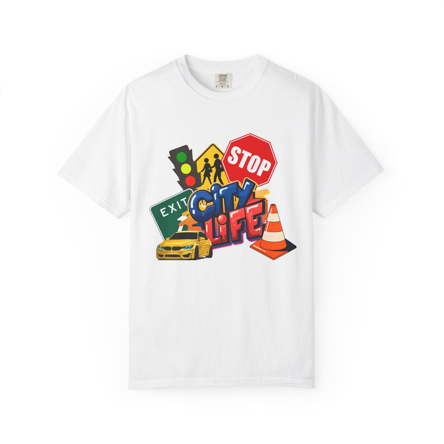 City Life Typographic Tee – Minimalist Modern Urban Statement Shirt