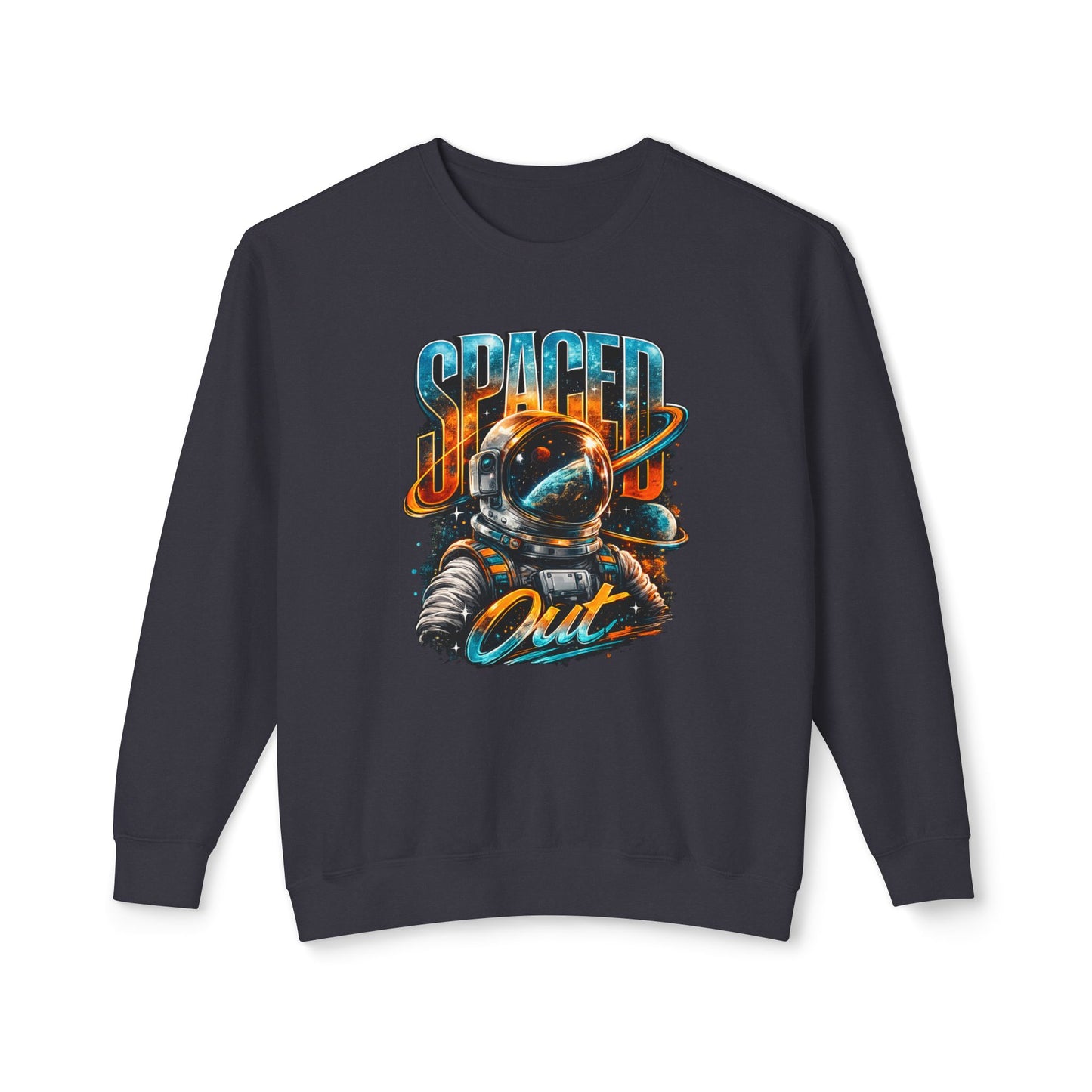 Spaced Out Astro Graphic Sweatshirt - Trippy Space Aesthetic Streetwear