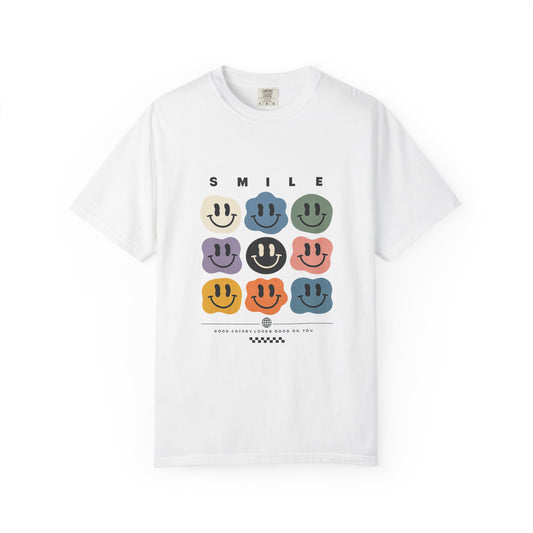 Shaky Smile Trippy Tee – Psychedelic Rave Acid Smiley T-Shirt