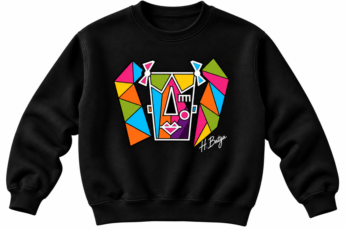 Sweatshirt,sweatshirts,black,yellow,blue,white,green,purple,orange,unisex,men,women,youth,juniors,boys,girls,art,abstract,hadassah,batya