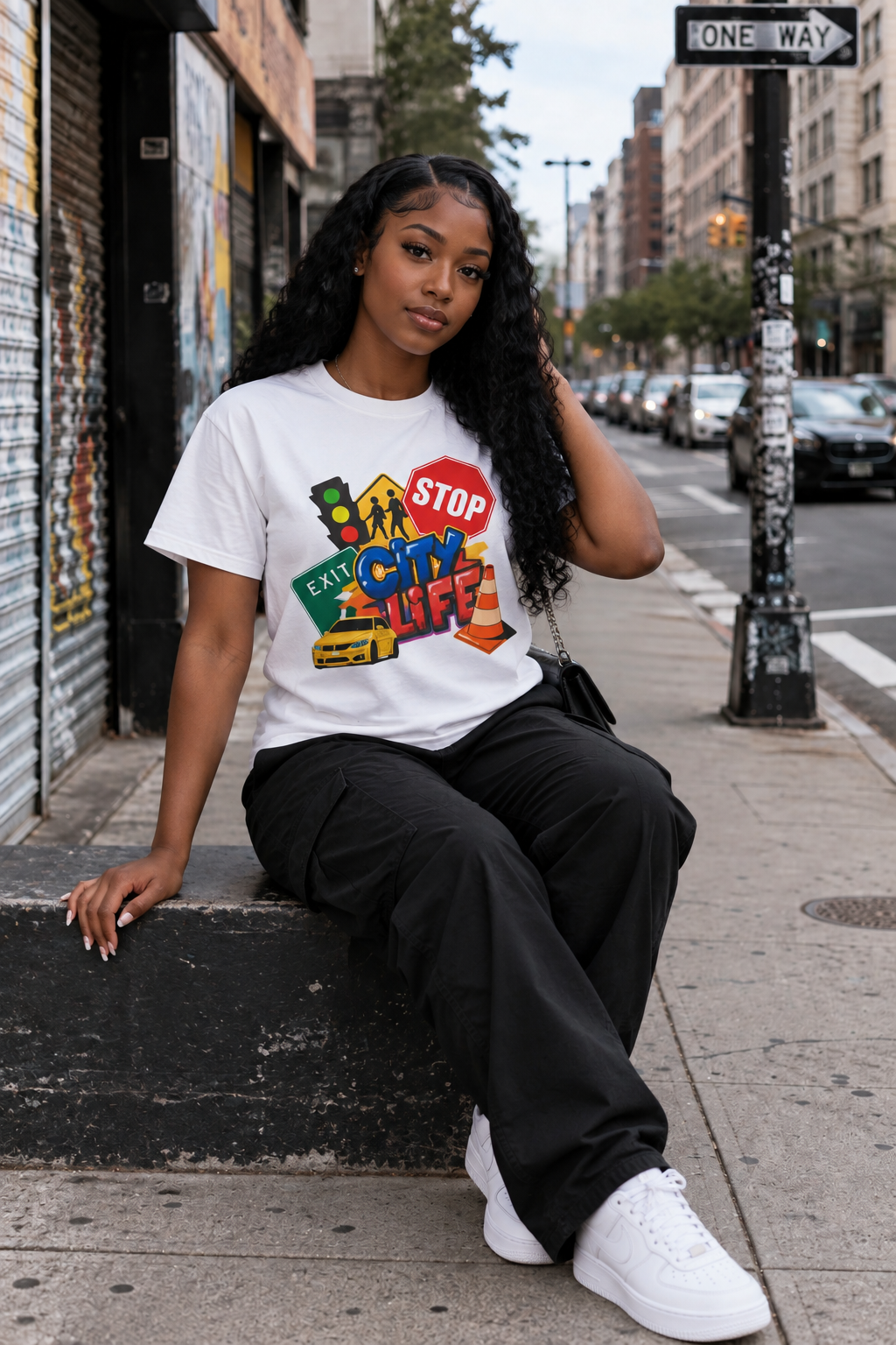 red,black,green,blue,orange,white,colorful,Tees,Tee,signs,car,cone,city,unisex,men,women,girls,boys,street
