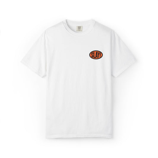 Slay Embroidered Athleisure Tee – Soft Comfort Gym & Lounge Shirt