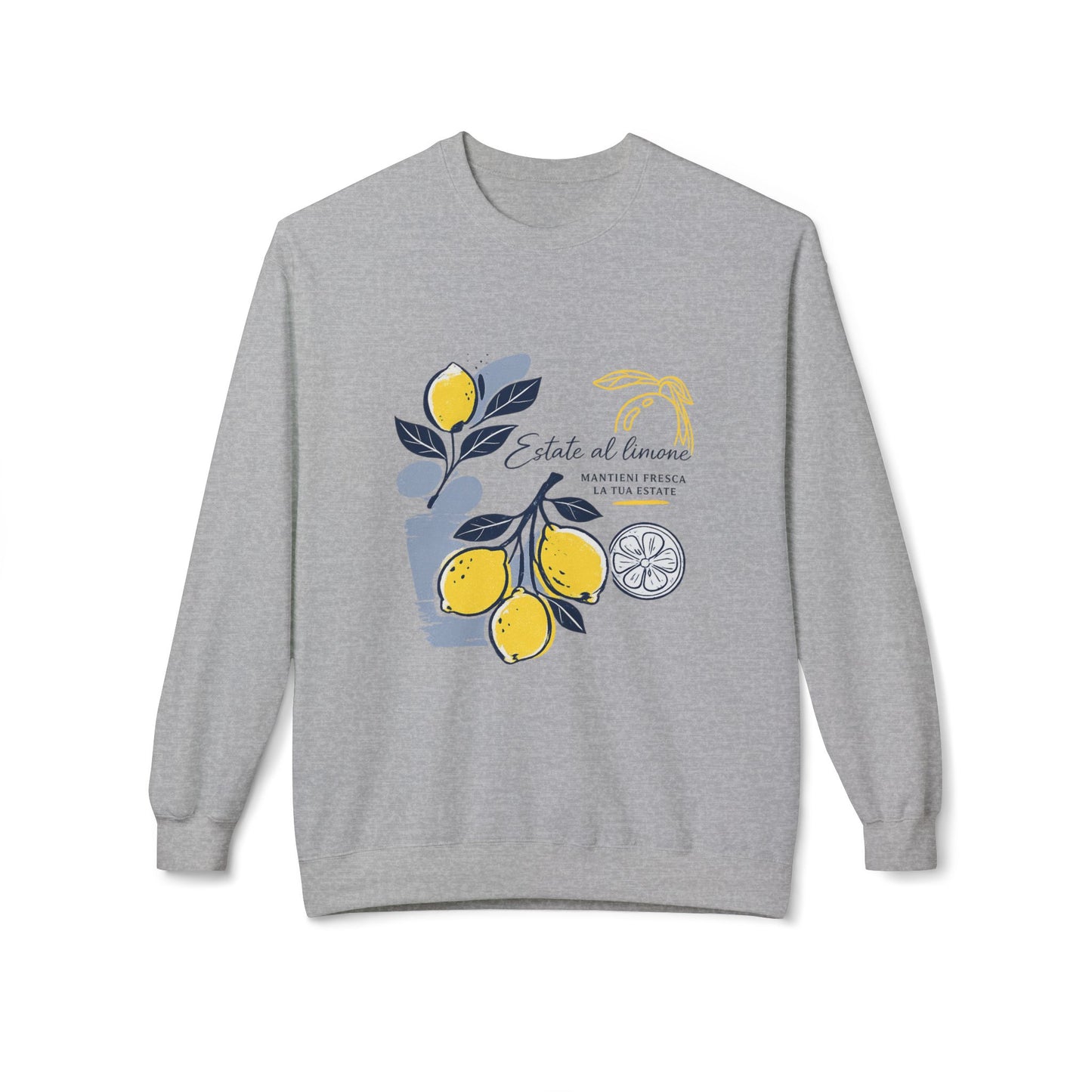 Lemon Botanical Graphic Crewneck – Vintage Cottagecore Aesthetic Sweatshirt