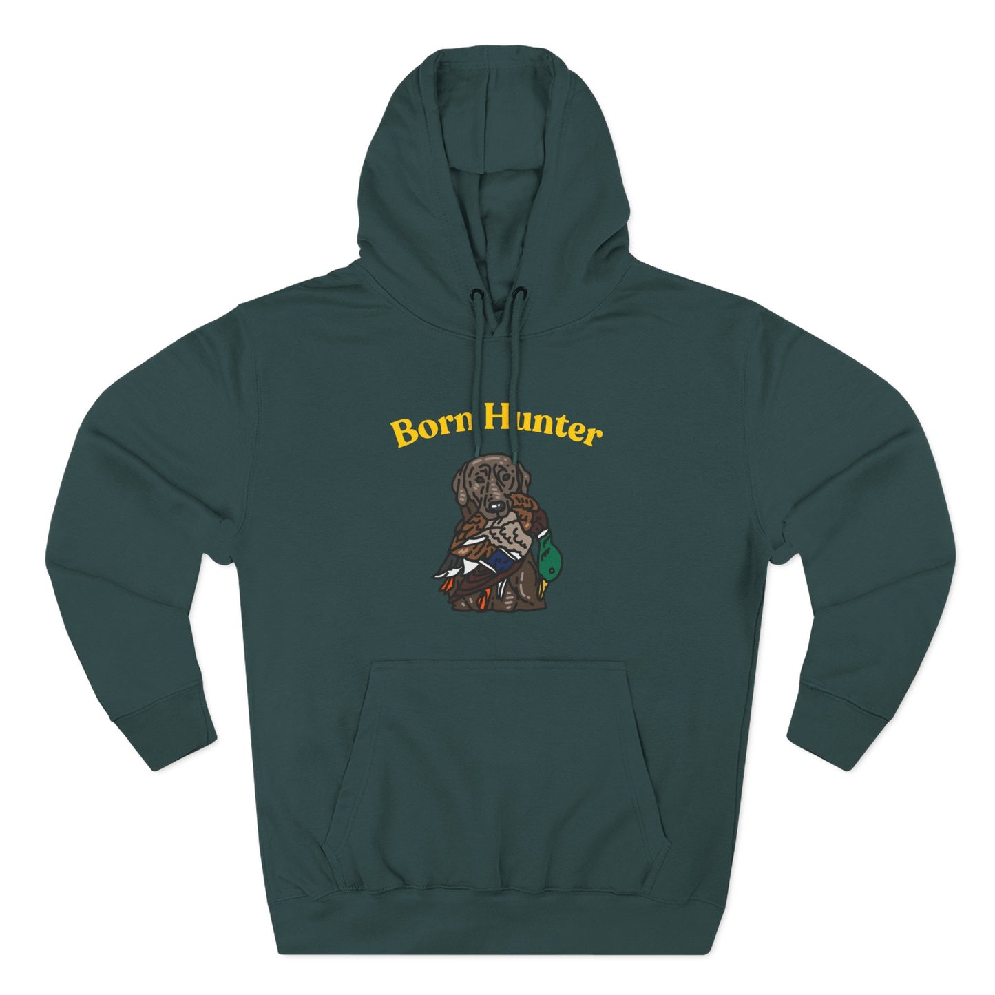 Born Hunter Graphic Hoodie – Cozy Unisex Outdoorsy Camo Wildlife Pullover