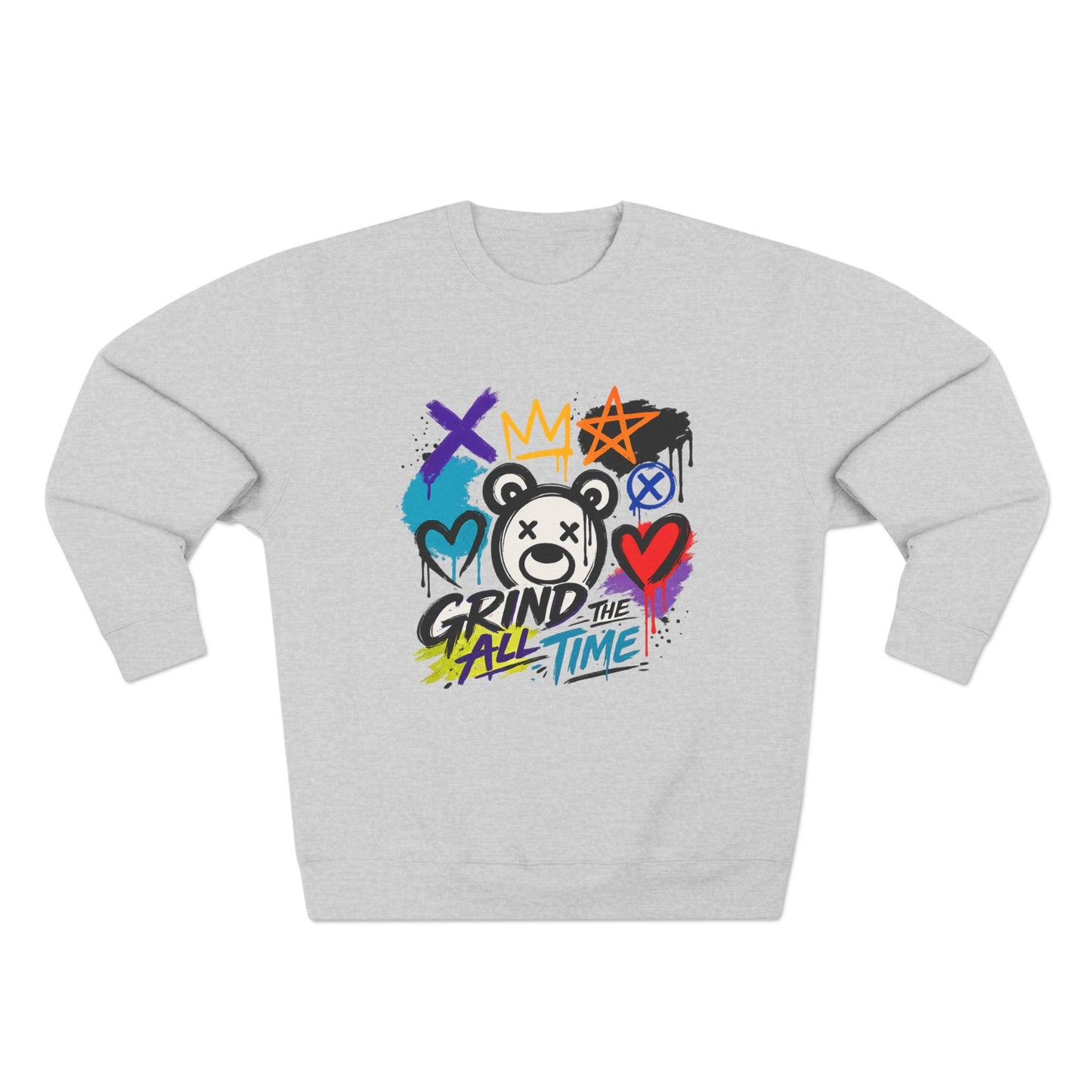 Street Bear Graphic Sweatshirt - Urban Teddy Bear Streetwear Crewneck