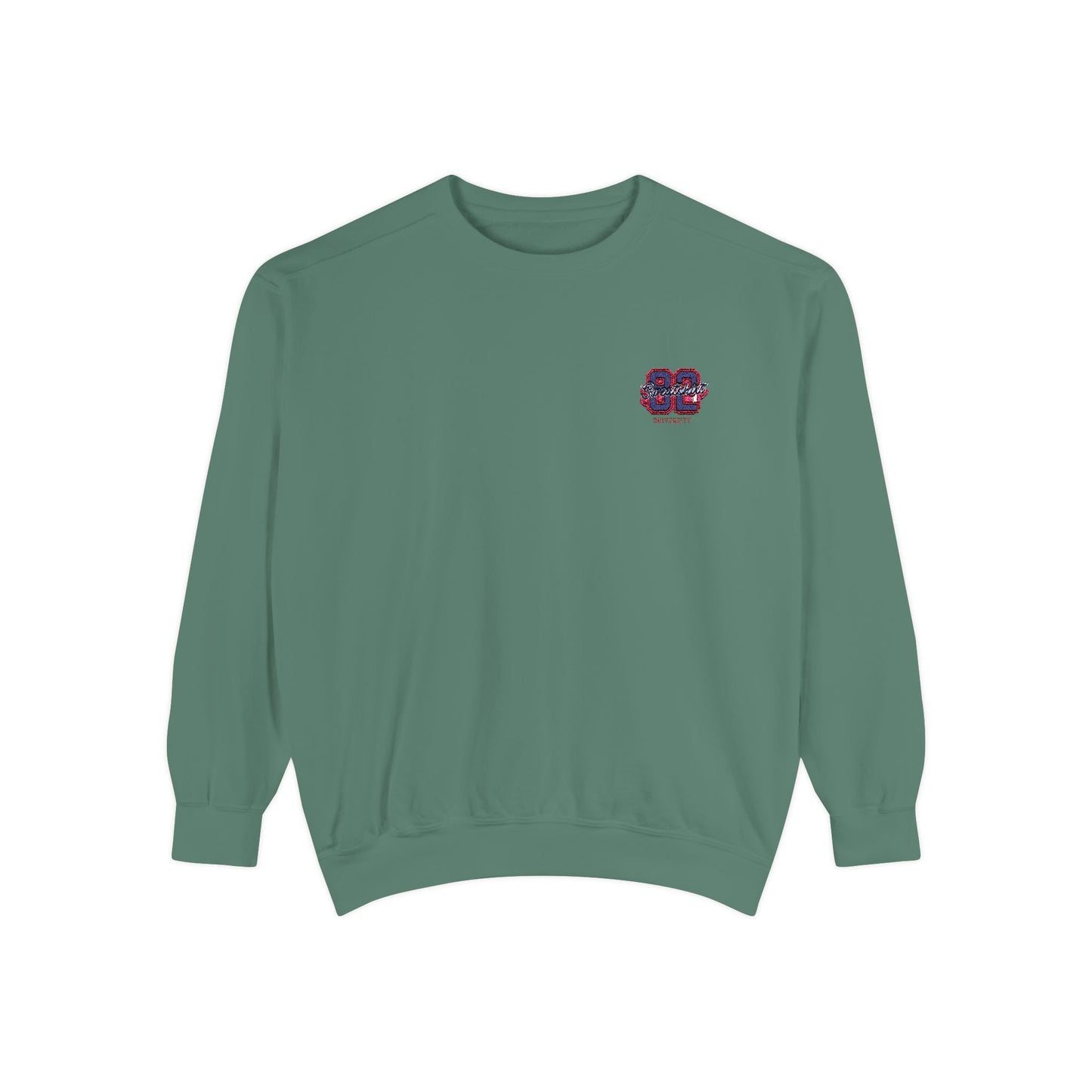 University Embroidered Sweatshirt - Vintage Aesthetic Varsity Crewneck