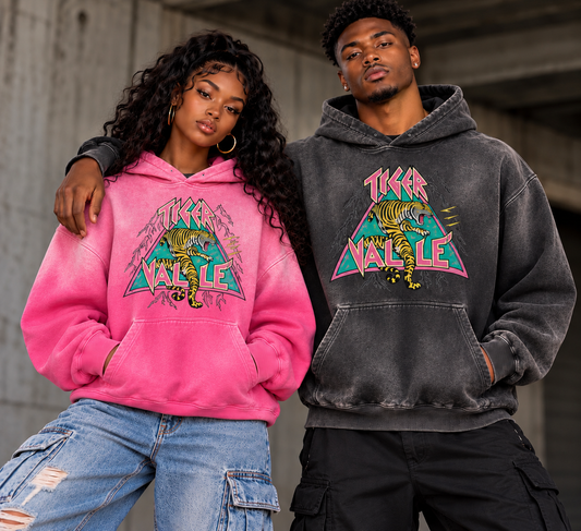 Tiger Valle Vintage Sunfade Oversized Hoodie