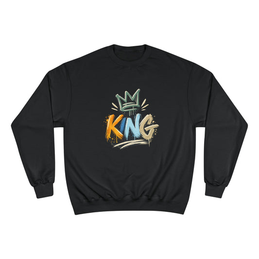Champion King Graffiti Sweatshirt - Urban Street Art Graphic Crewneck